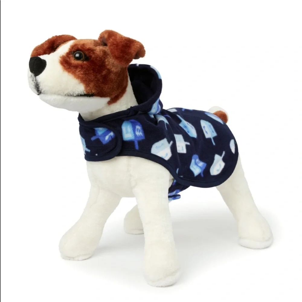 Dog Hanukkah Driedel Fleece Coat Shirt Nwt Hannukah